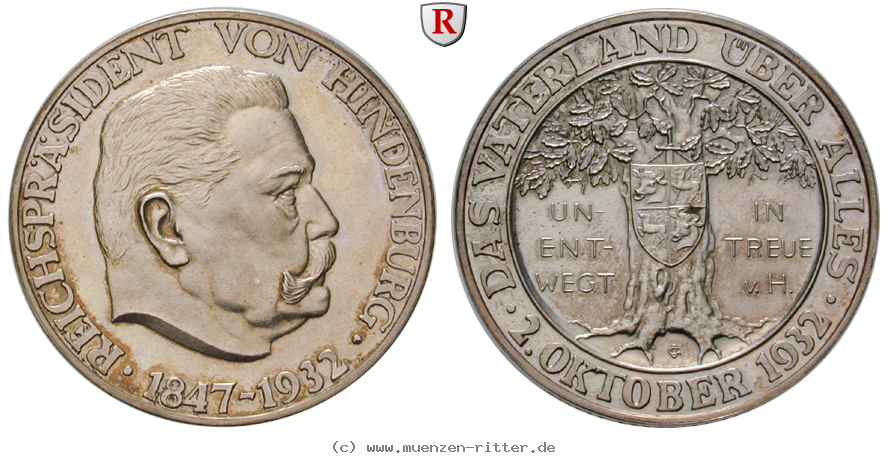 Klicken Sie auf das Bild um es auf Ihrem Rechner zu speichern personenmedaillen-hindenburg-paul-von--deutscher-generalfeldmarschall-silbermedaille/emed303.jpg
