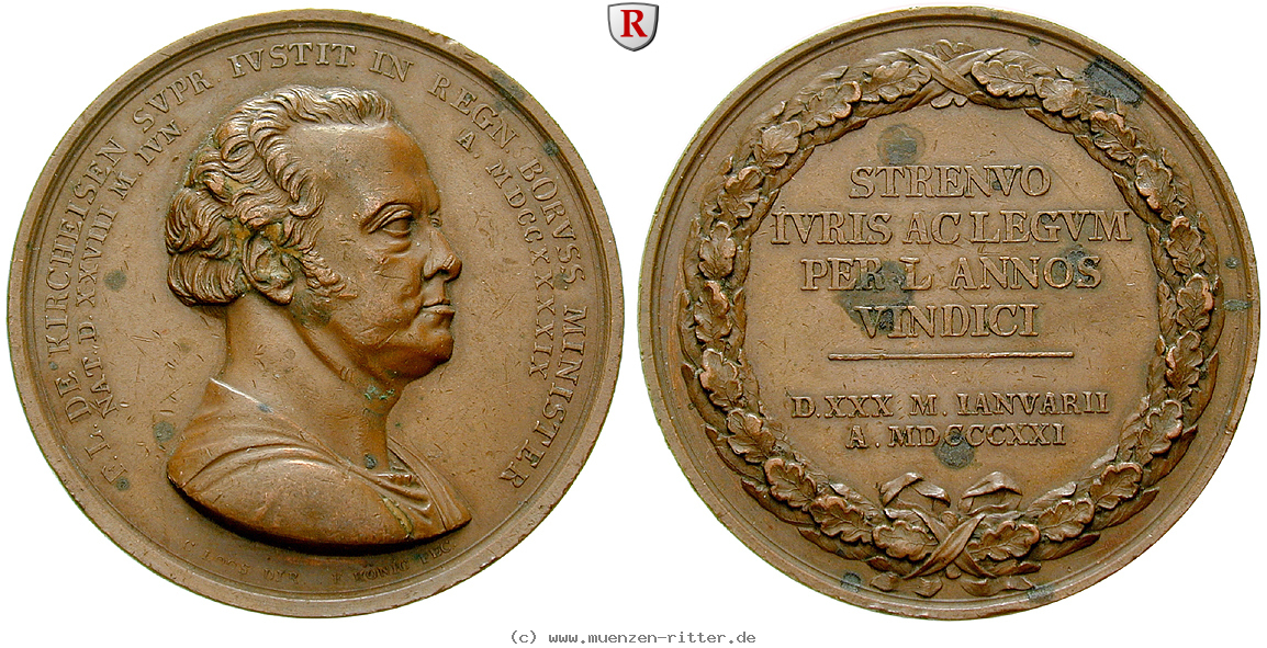 Klicken Sie auf das Bild um es auf Ihrem Rechner zu speichern personenmedaillen-kircheisen-friedrich-leopold-von--preussischer-jurist-und-staatsministe-bronzemedaille/66318.jpg