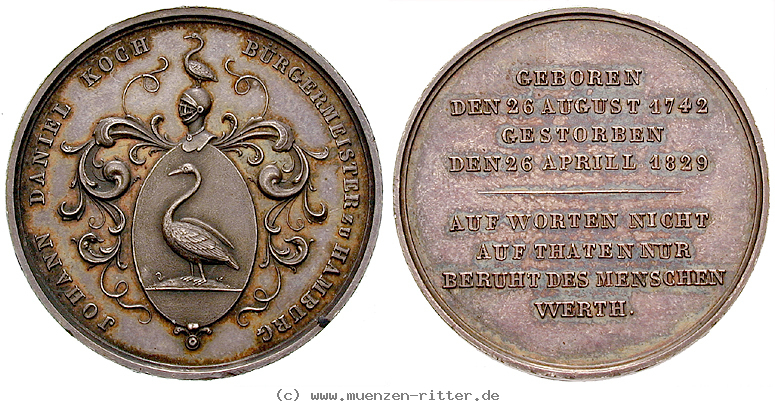Klicken Sie auf das Bild um es auf Ihrem Rechner zu speichern personenmedaillen-koch-johann-daniel--buergermeister-von-hamburg-silbermedaille/24087.jpg