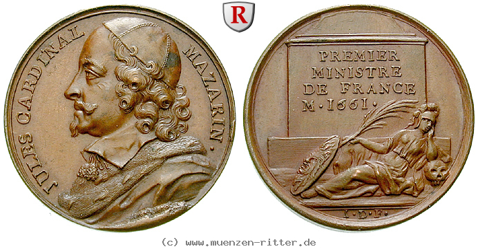 Klicken Sie auf das Bild um es auf Ihrem Rechner zu speichern personenmedaillen-mazarin-jules--franzsischer-staatsmann-und-kardinal-bronzemedaille/53102.jpg
