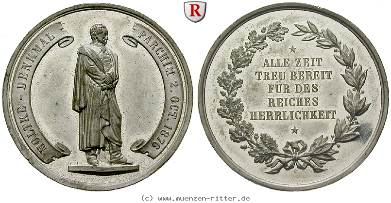 Klicken Sie auf das Bild um es auf Ihrem Rechner zu speichern personenmedaillen-moltke-helmuth-graf-von--preussischer-generalfeldmarschall-zinnmedaille/43500.jpg