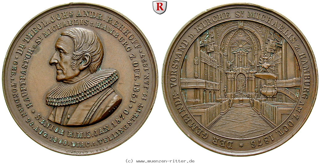 Klicken Sie auf das Bild um es auf Ihrem Rechner zu speichern personenmedaillen-rehhoff-johannes-andreas--pastor-in-hamburg-bronzemedaille/52783.jpg
