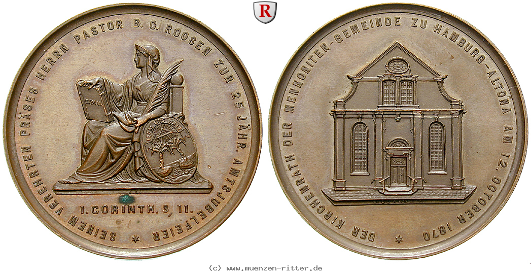 Klicken Sie auf das Bild um es auf Ihrem Rechner zu speichern personenmedaillen-roosen-berend-carl--deutscher-mennonitenpastor-bronzemedaille/50799.jpg