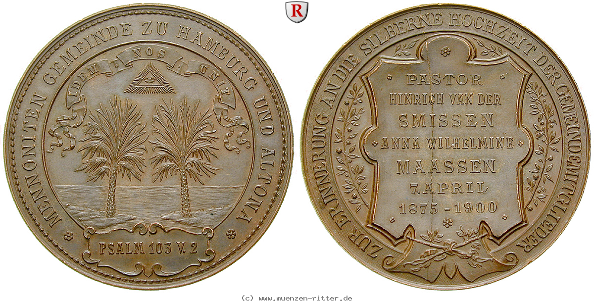 Klicken Sie auf das Bild um es auf Ihrem Rechner zu speichern personenmedaillen-smissen-hinrich-van-der--deutscher-mennonitenpastor-bronzemedaille/50798.jpg
