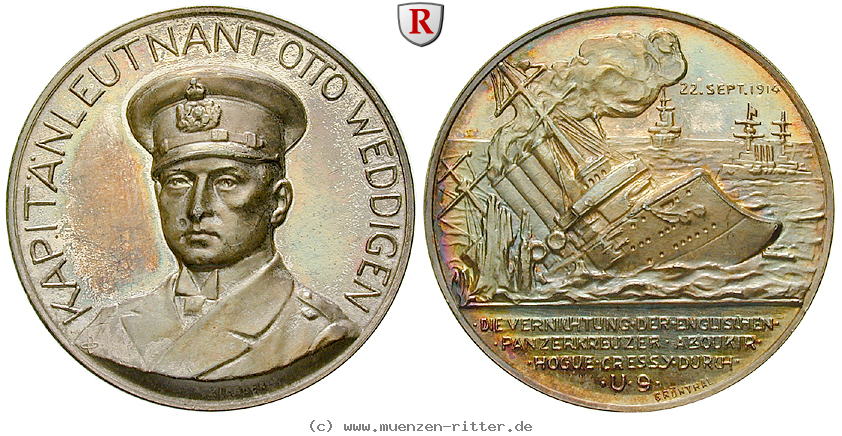 Klicken Sie auf das Bild um es auf Ihrem Rechner zu speichern personenmedaillen-weddigen-otto-eduard--deutscher-u-boot-kapitaen-silbermedaille/35169.jpg
