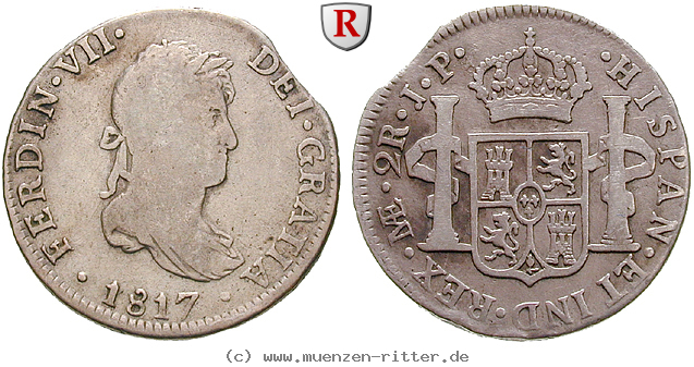 Klicken Sie auf das Bild um es auf Ihrem Rechner zu speichern peru-ferdinand-vii-2-reales/13269.jpg
