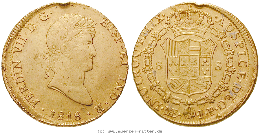 Klicken Sie auf das Bild um es auf Ihrem Rechner zu speichern peru-ferdinand-vii-8-escudos/24223.jpg