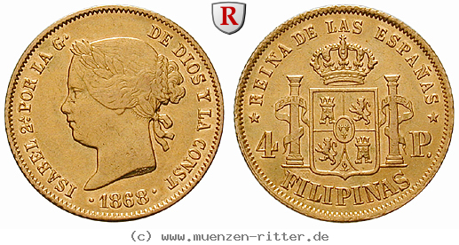 Klicken Sie auf das Bild um es auf Ihrem Rechner zu speichern philippinen-isabella-ii-4-pesos/55347.jpg