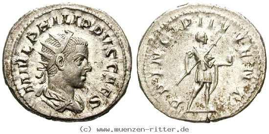 Klicken Sie auf das Bild um es auf Ihrem Rechner zu speichern philippus-ii--caesar-antoninian/erom3693.jpg