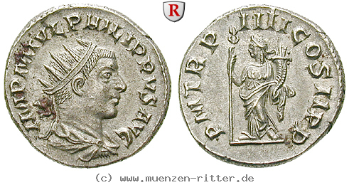 Klicken Sie auf das Bild um es auf Ihrem Rechner zu speichern philippus-ii-antoninian/44060.jpg