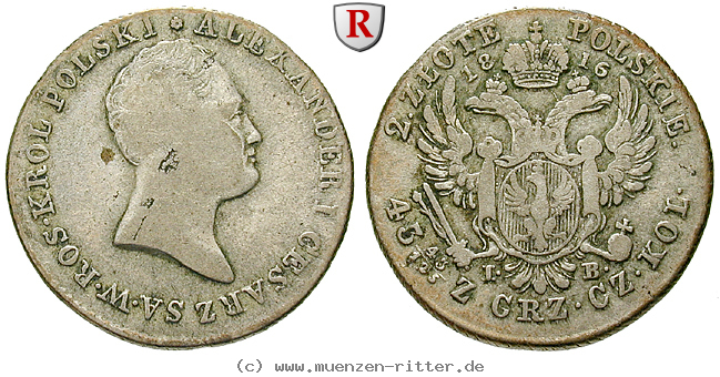 Klicken Sie auf das Bild um es auf Ihrem Rechner zu speichern polen-alexander-i-von-russland-2-zlote/93881.jpg