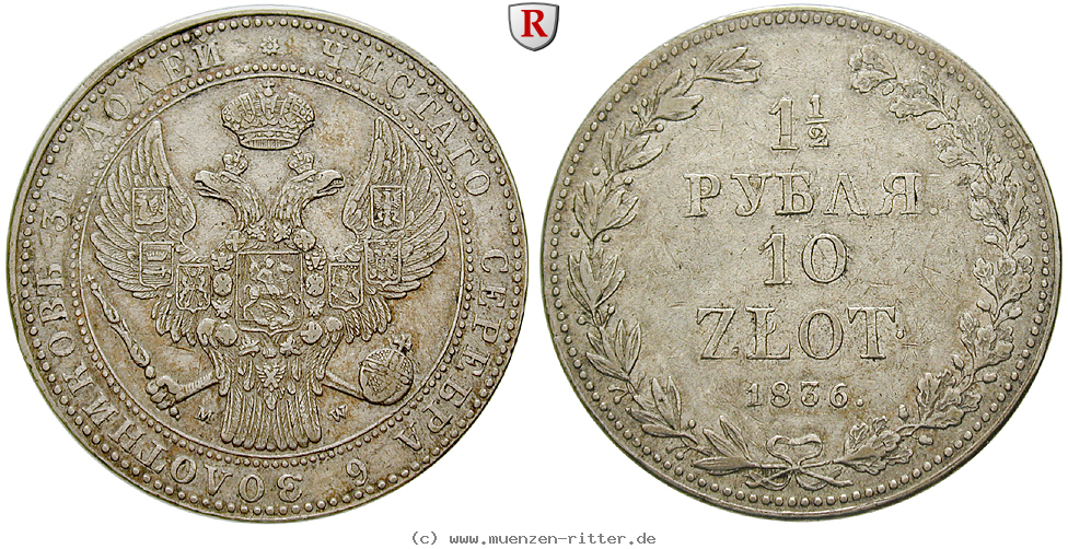 Klicken Sie auf das Bild um es auf Ihrem Rechner zu speichern polen-nikolaus-i-von-russland-10-zlotych--1-1-2-rubel/51714.jpg
