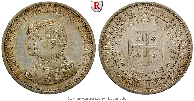 Klicken Sie auf das Bild um es auf Ihrem Rechner zu speichern portugal-carlos-i-500-reis/103531.jpg