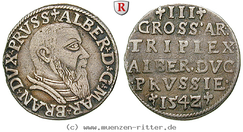 Klicken Sie auf das Bild um es auf Ihrem Rechner zu speichern preussen-herzogtum-albrecht-von-brandenburg-3-groescher/85899.jpg