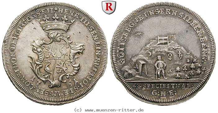 Klicken Sie auf das Bild um es auf Ihrem Rechner zu speichern reuss-heinrich-iii-1-4-speciesstaler/81108.jpg