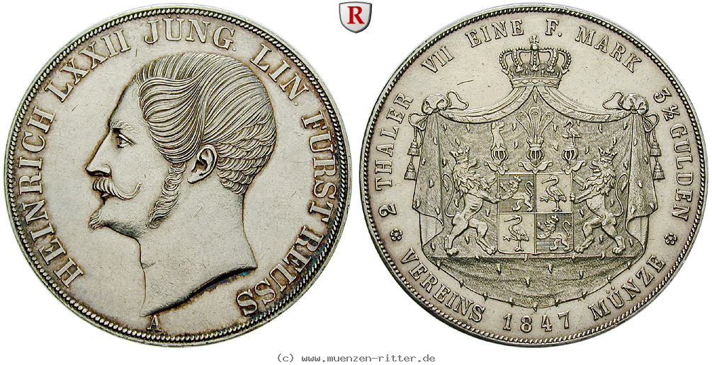 Klicken Sie auf das Bild um es auf Ihrem Rechner zu speichern reuss-heinrich-lxxii-doppeltaler/65526.jpg