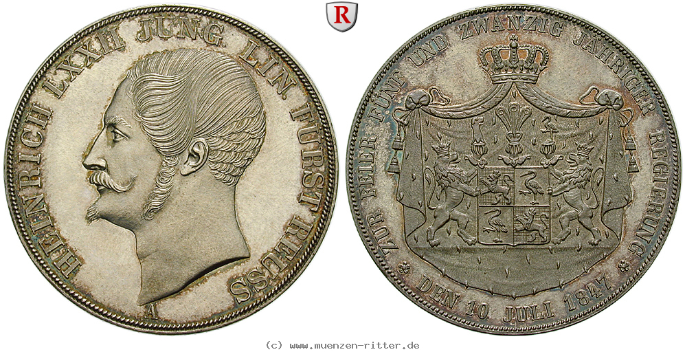 Klicken Sie auf das Bild um es auf Ihrem Rechner zu speichern reuss-heinrich-lxxii-vereinsdoppeltaler/90698.jpg