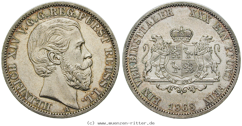 Klicken Sie auf das Bild um es auf Ihrem Rechner zu speichern reuss-heinrich-xiv-vereinstaler/54431.jpg