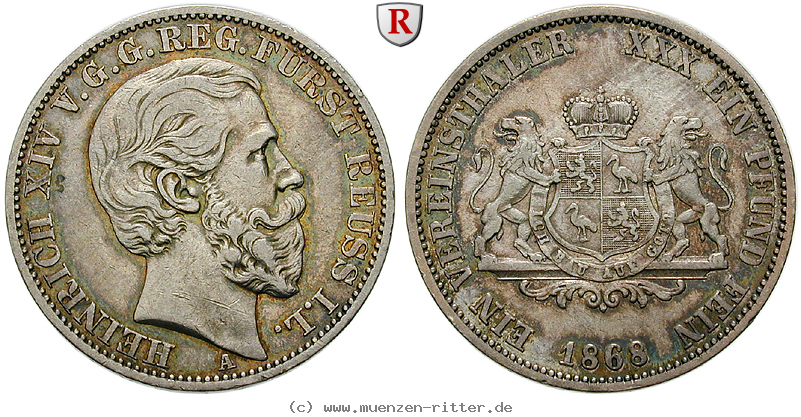 Klicken Sie auf das Bild um es auf Ihrem Rechner zu speichern reuss-heinrich-xiv-vereinstaler/90703.jpg