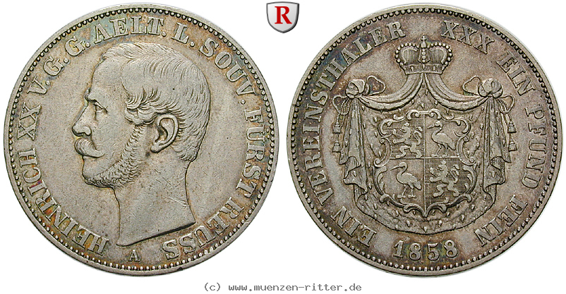 Klicken Sie auf das Bild um es auf Ihrem Rechner zu speichern reuss-heinrich-xx-vereinstaler/90700.jpg