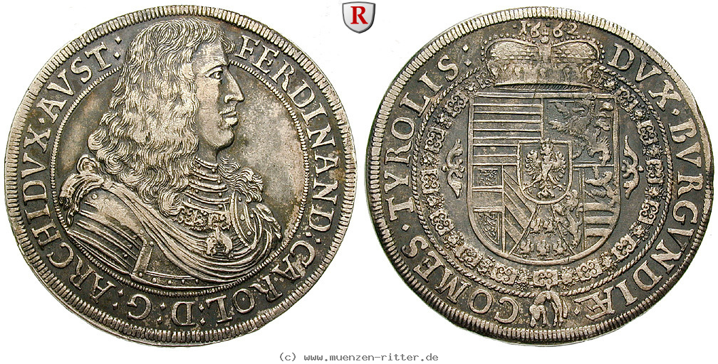 Klicken Sie auf das Bild um es auf Ihrem Rechner zu speichern roemisch-deutsches-reich-erzherzog-ferdinand-karl-taler/51456.jpg