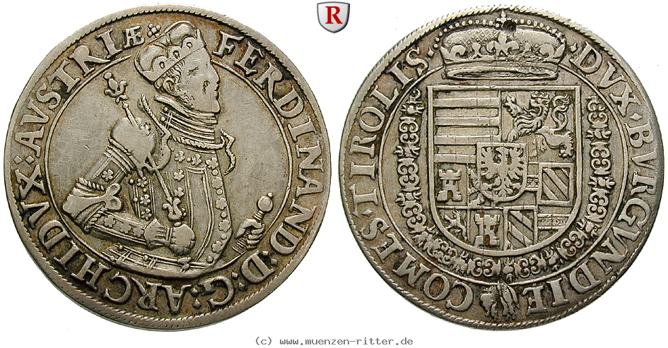Klicken Sie auf das Bild um es auf Ihrem Rechner zu speichern roemisch-deutsches-reich-erzherzog-ferdinand-taler/61566.jpg