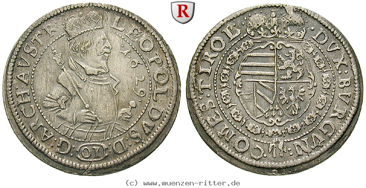 Klicken Sie auf das Bild um es auf Ihrem Rechner zu speichern roemisch-deutsches-reich-erzherzog-leopold-v-10-kreuzer/65946.jpg
