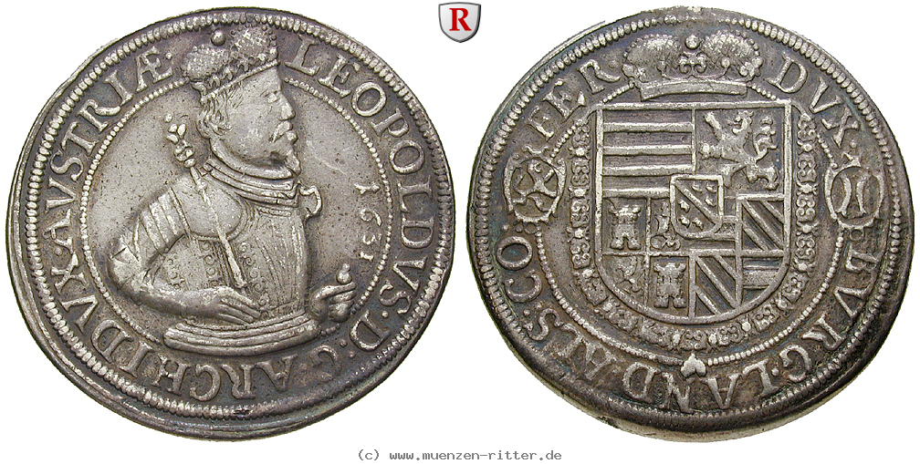 Klicken Sie auf das Bild um es auf Ihrem Rechner zu speichern roemisch-deutsches-reich-erzherzog-leopold-v-reichstaler/84046.jpg