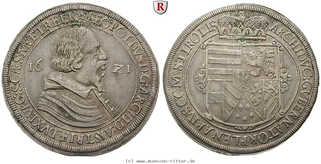 Klicken Sie auf das Bild um es auf Ihrem Rechner zu speichern roemisch-deutsches-reich-erzherzog-leopold-v-taler/36157.jpg