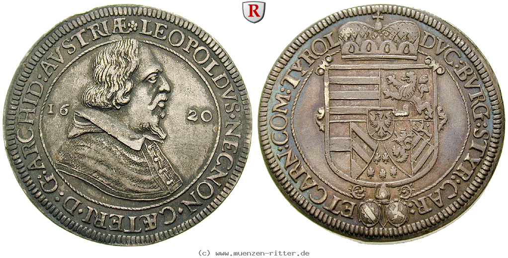 Klicken Sie auf das Bild um es auf Ihrem Rechner zu speichern roemisch-deutsches-reich-erzherzog-leopold-v-taler/46889.jpg