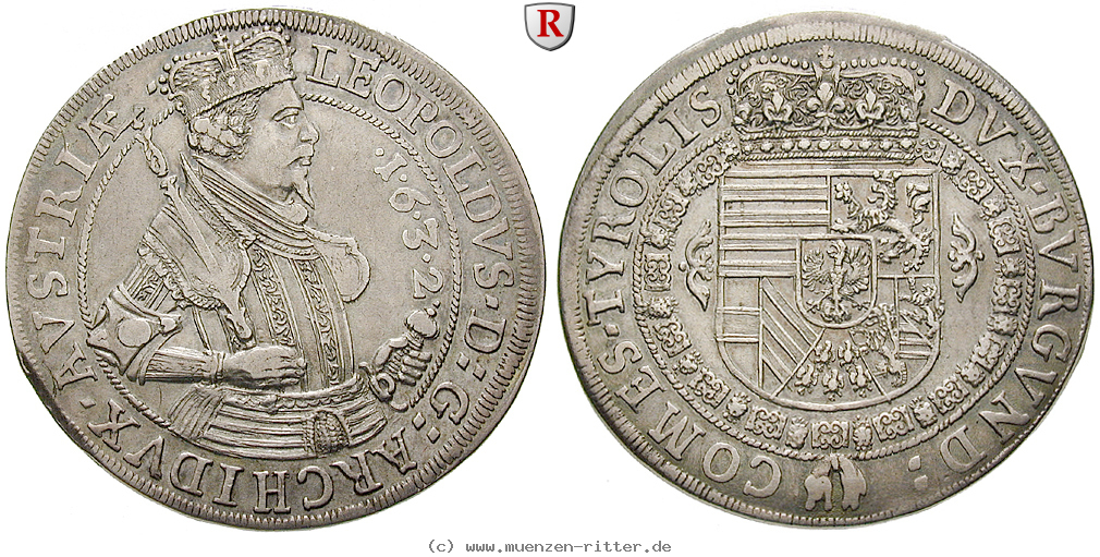 Klicken Sie auf das Bild um es auf Ihrem Rechner zu speichern roemisch-deutsches-reich-erzherzog-leopold-v-taler/57508.jpg