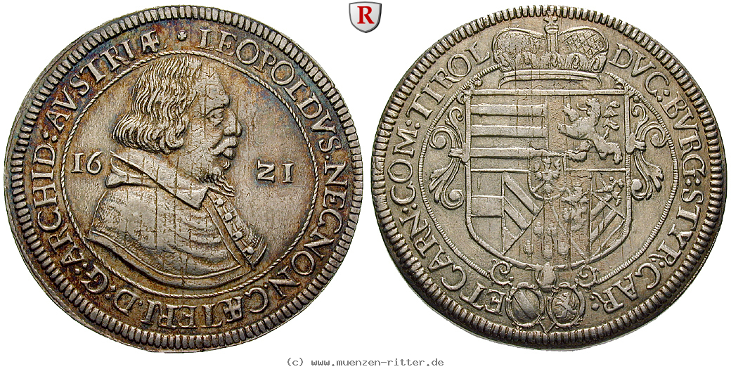 Klicken Sie auf das Bild um es auf Ihrem Rechner zu speichern roemisch-deutsches-reich-erzherzog-leopold-v-taler/61571.jpg