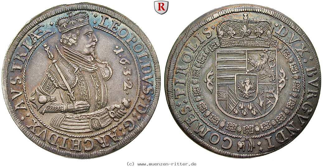 Klicken Sie auf das Bild um es auf Ihrem Rechner zu speichern roemisch-deutsches-reich-erzherzog-leopold-v-taler/76220.jpg