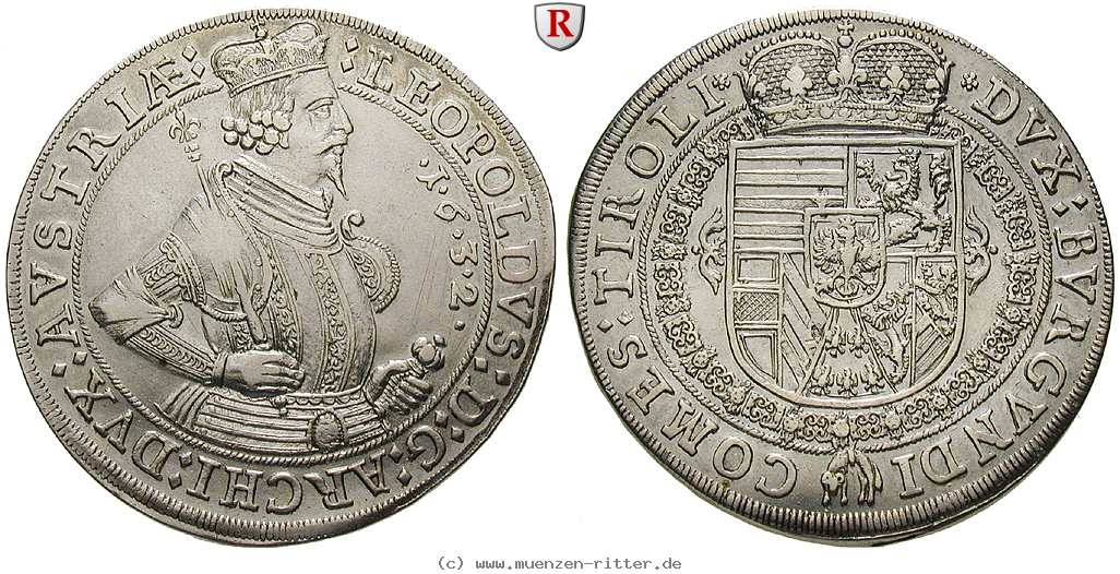 Klicken Sie auf das Bild um es auf Ihrem Rechner zu speichern roemisch-deutsches-reich-erzherzog-leopold-v-taler/81059.jpg