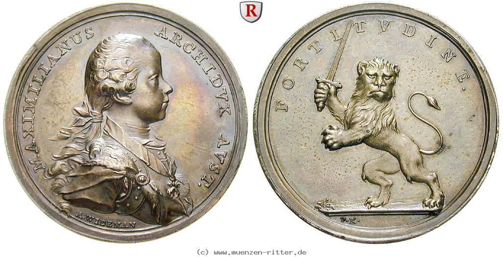 Klicken Sie auf das Bild um es auf Ihrem Rechner zu speichern roemisch-deutsches-reich-erzherzog-maximilian-franz-erzbischof-von-koeln-hochmeister-des-deutschen-ordens-silbermedaille/51369.jpg