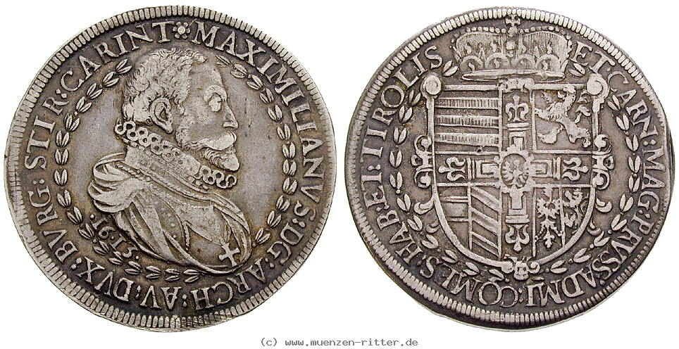 Klicken Sie auf das Bild um es auf Ihrem Rechner zu speichern roemisch-deutsches-reich-erzherzog-maximilian-taler/16800.jpg