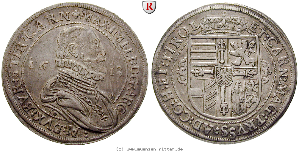 Klicken Sie auf das Bild um es auf Ihrem Rechner zu speichern roemisch-deutsches-reich-erzherzog-maximilian-taler/25288.jpg