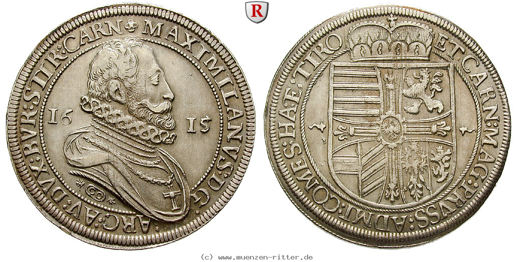 Klicken Sie auf das Bild um es auf Ihrem Rechner zu speichern roemisch-deutsches-reich-erzherzog-maximilian-taler/51478.jpg