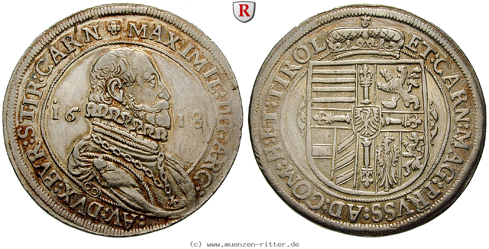 Klicken Sie auf das Bild um es auf Ihrem Rechner zu speichern roemisch-deutsches-reich-erzherzog-maximilian-taler/61716.jpg