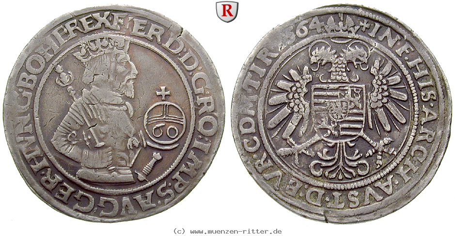 Klicken Sie auf das Bild um es auf Ihrem Rechner zu speichern roemisch-deutsches-reich-ferdinand-i-guldentaler/25362.jpg