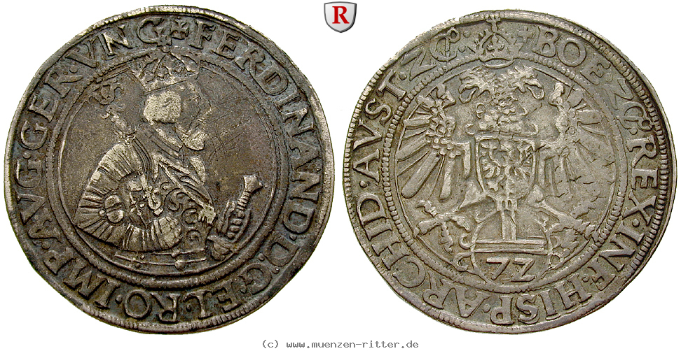 Klicken Sie auf das Bild um es auf Ihrem Rechner zu speichern roemisch-deutsches-reich-ferdinand-i-taler-zu-72-kreuzer/46896.jpg
