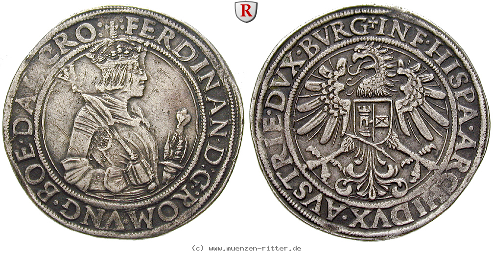 Klicken Sie auf das Bild um es auf Ihrem Rechner zu speichern roemisch-deutsches-reich-ferdinand-i-taler/25287.jpg