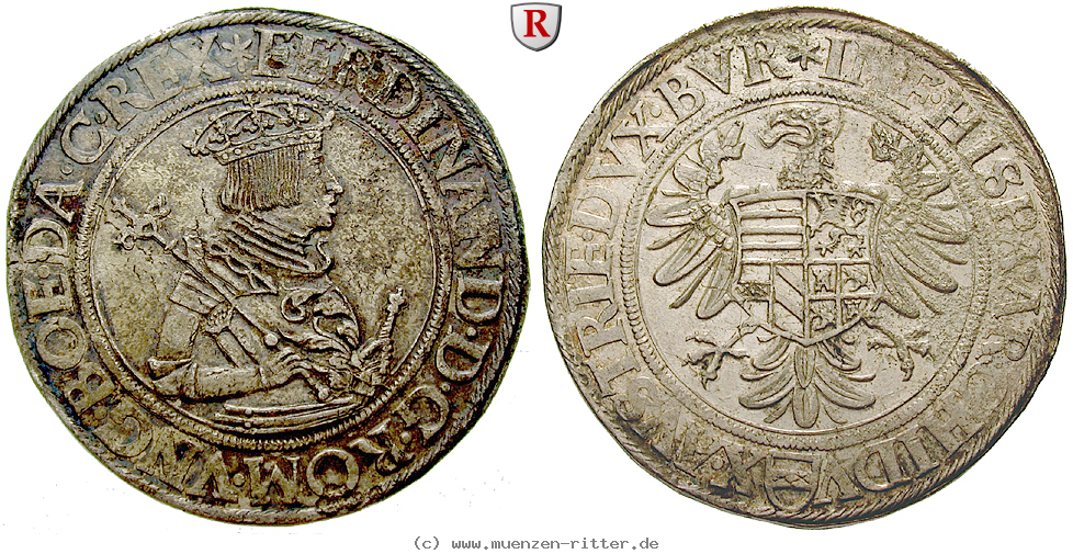Klicken Sie auf das Bild um es auf Ihrem Rechner zu speichern roemisch-deutsches-reich-ferdinand-i-taler/46890.jpg