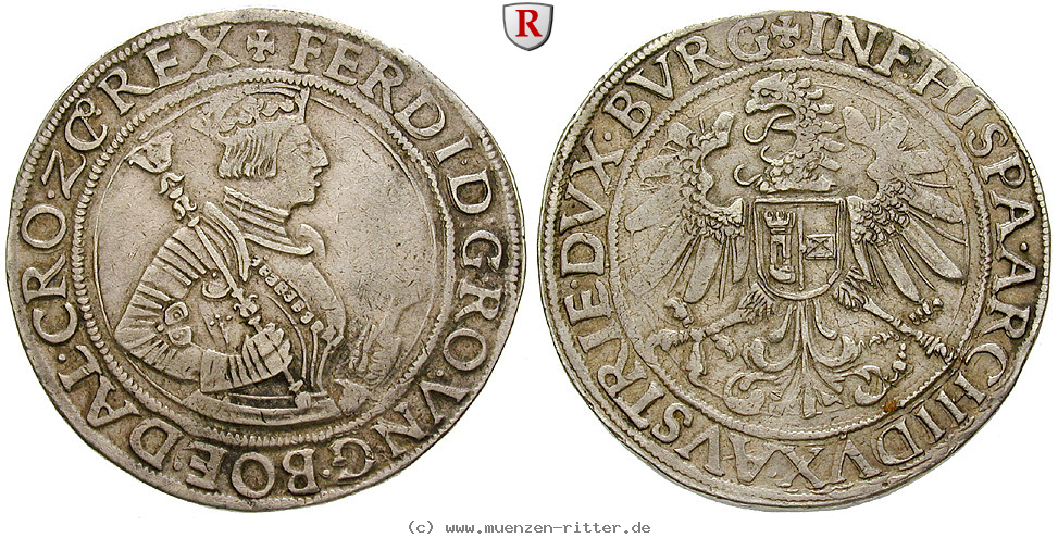Klicken Sie auf das Bild um es auf Ihrem Rechner zu speichern roemisch-deutsches-reich-ferdinand-i-taler/51465.jpg