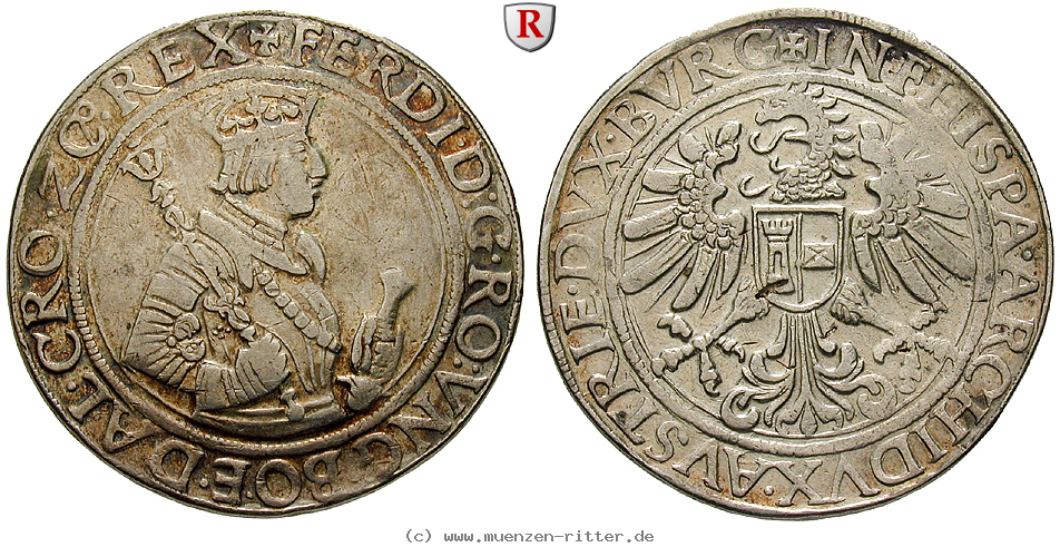 Klicken Sie auf das Bild um es auf Ihrem Rechner zu speichern roemisch-deutsches-reich-ferdinand-i-taler/61565.jpg