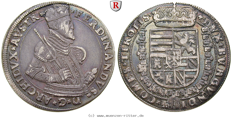 Klicken Sie auf das Bild um es auf Ihrem Rechner zu speichern roemisch-deutsches-reich-ferdinand-ii--als-erzherzog-reichstaler/84044.jpg