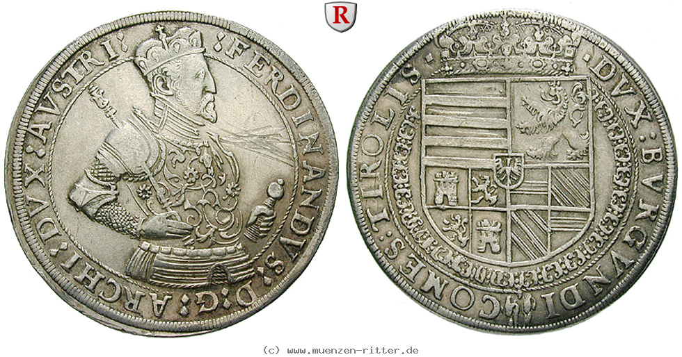Klicken Sie auf das Bild um es auf Ihrem Rechner zu speichern roemisch-deutsches-reich-ferdinand-ii--als-erzherzog-taler/72481.jpg