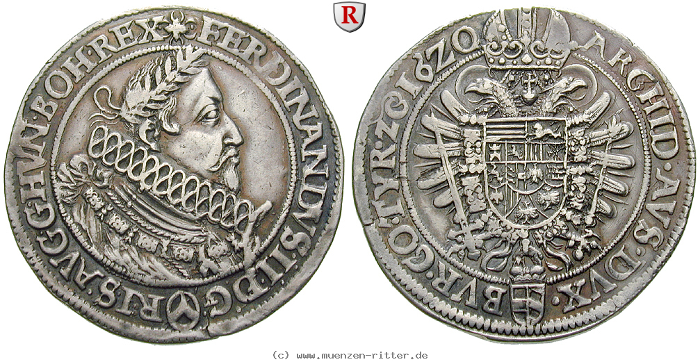 Klicken Sie auf das Bild um es auf Ihrem Rechner zu speichern roemisch-deutsches-reich-ferdinand-ii-taler/25364.jpg