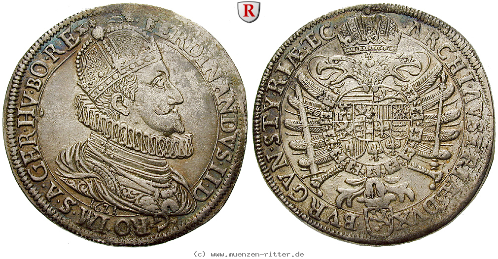 Klicken Sie auf das Bild um es auf Ihrem Rechner zu speichern roemisch-deutsches-reich-ferdinand-ii-taler/35448.jpg