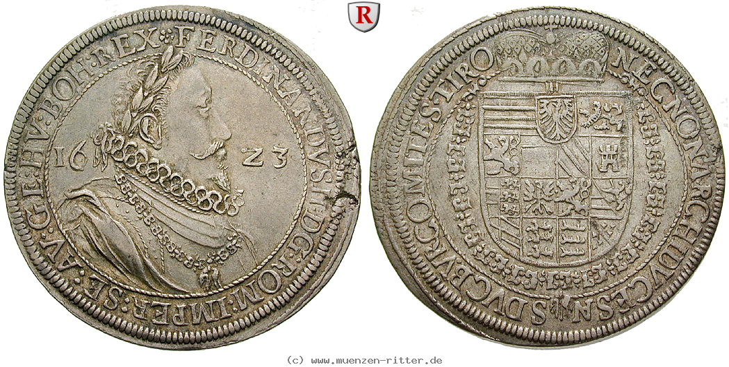 Klicken Sie auf das Bild um es auf Ihrem Rechner zu speichern roemisch-deutsches-reich-ferdinand-ii-taler/53553.jpg